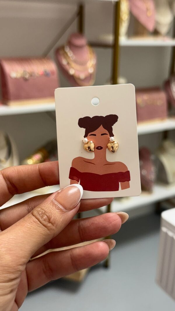 Pearl Heart Earrings