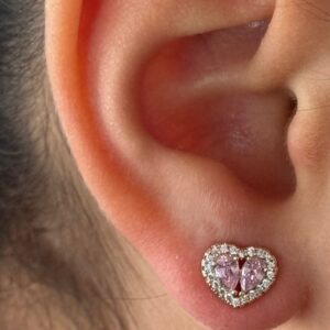 Heart Shine Pink Earring