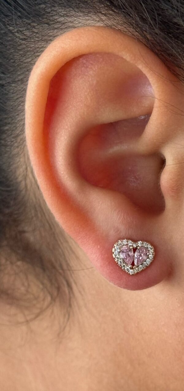 Heart Shine Pink Earring