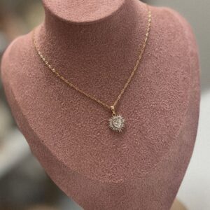 Heart Chain Gold Rose