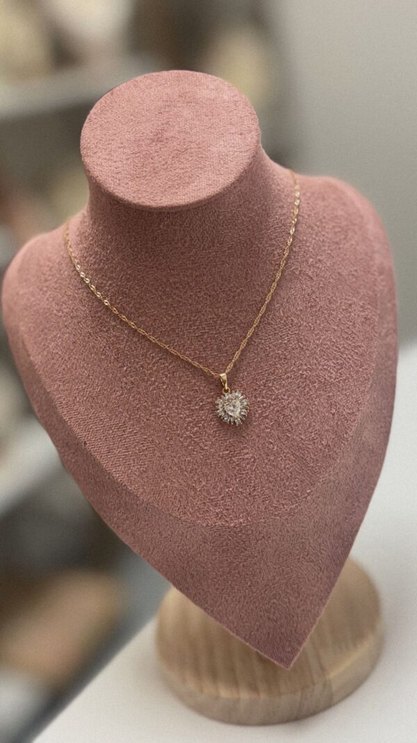 Heart Chain Gold Rose