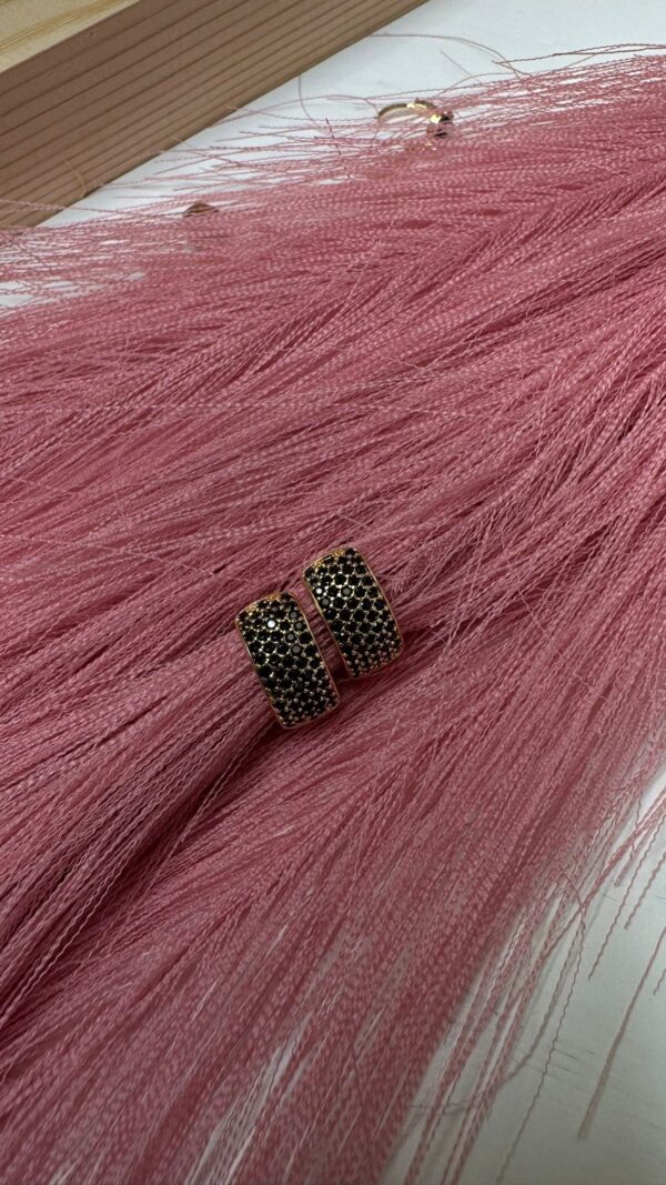 Lisi Earrings Black and Gold