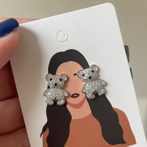 Bear Earrings Plata 925