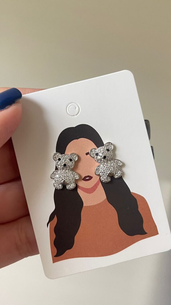 Bear Earrings Plata 925