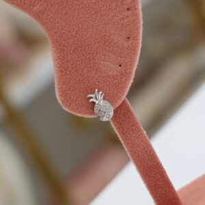 Pineapple silver earring