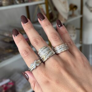 Silver gold rings